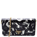 Saffiano Mermaid Print WOC Black/White