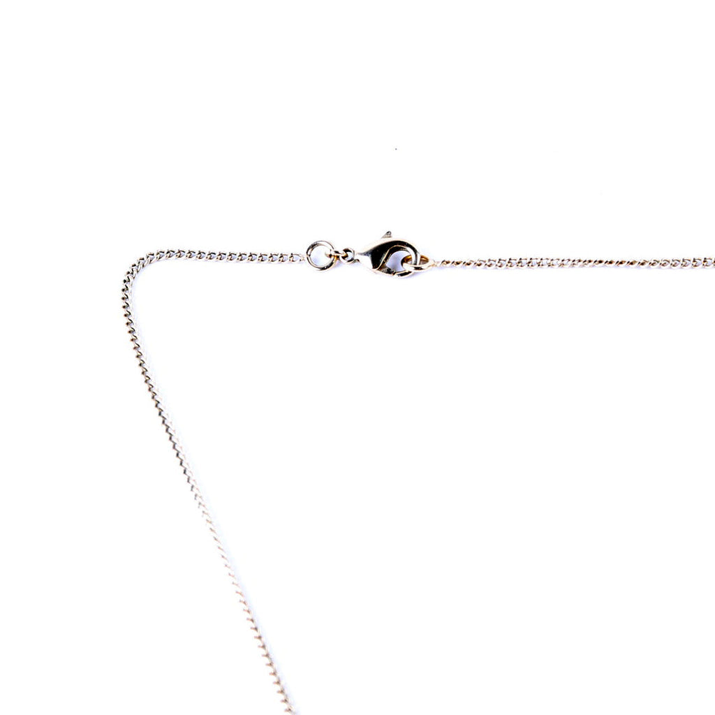 CC Enamel Faux Pearl Drop Necklace Gold/Pearl