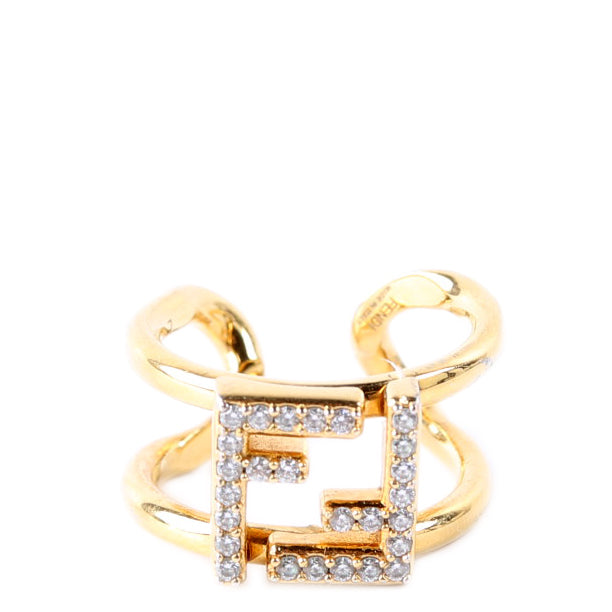 Crystal FF Ring Size 7.5 Gold