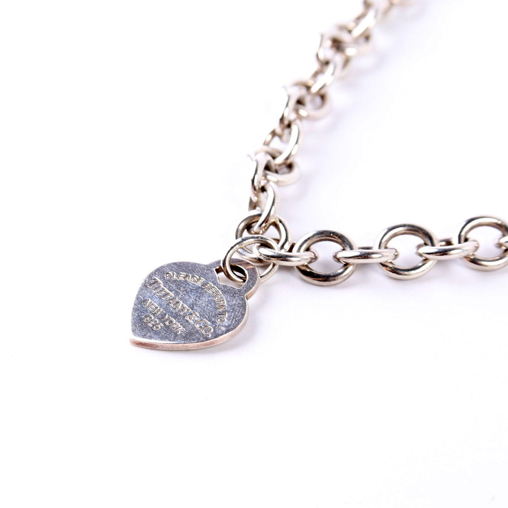 Please Return To Heart Chain Choker Necklace 925