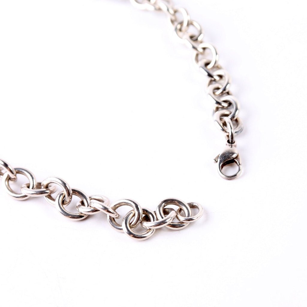 Please Return To Heart Chain Choker Necklace 925