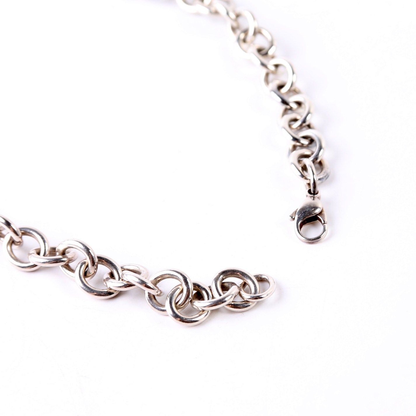 Please Return To Heart Chain Choker Necklace 925
