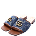 Marmont Denim Mules Size 36 Blue/Brown