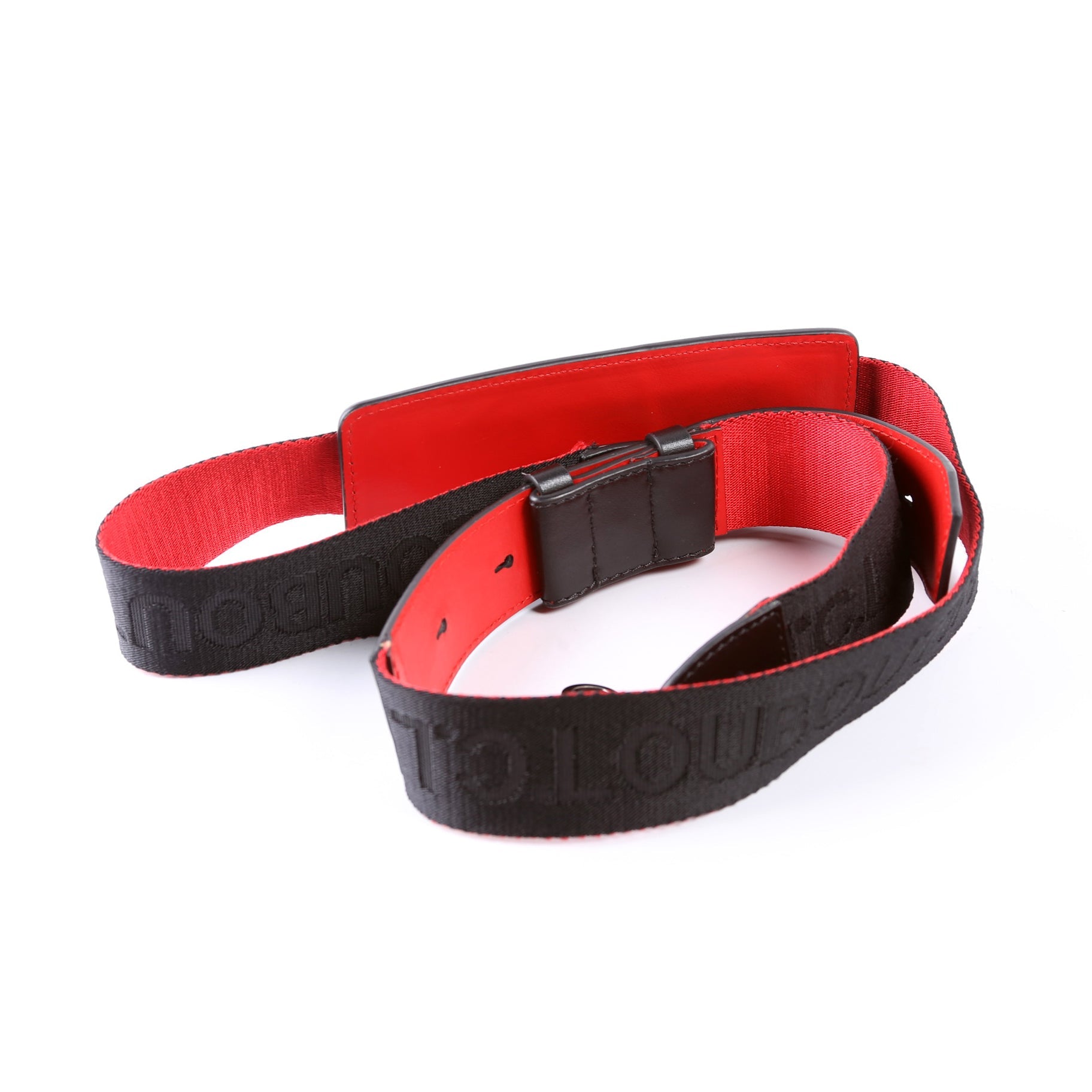 Nylon Logo Adjustable Strap Black/Red