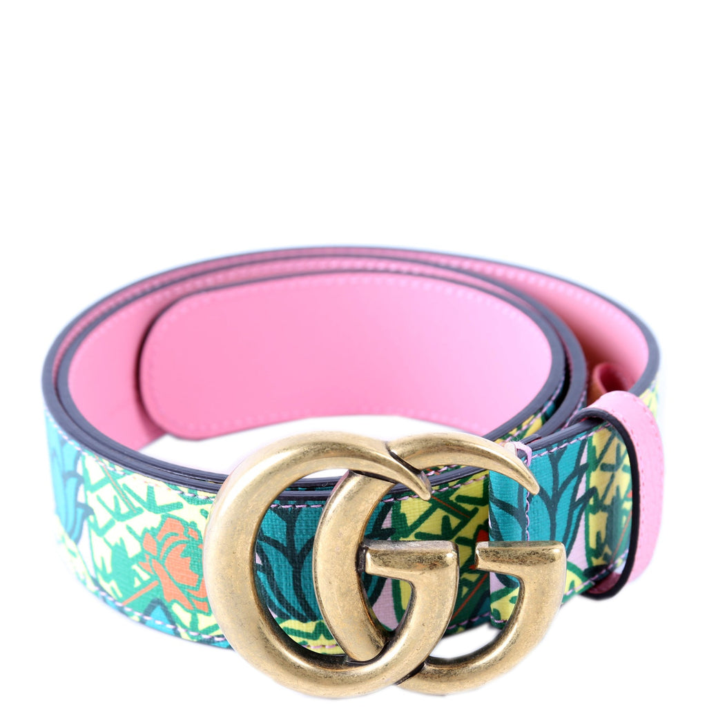 406831 GG Marmont Supreme Pineapple Rose Belt Size 85/34 Multicolor