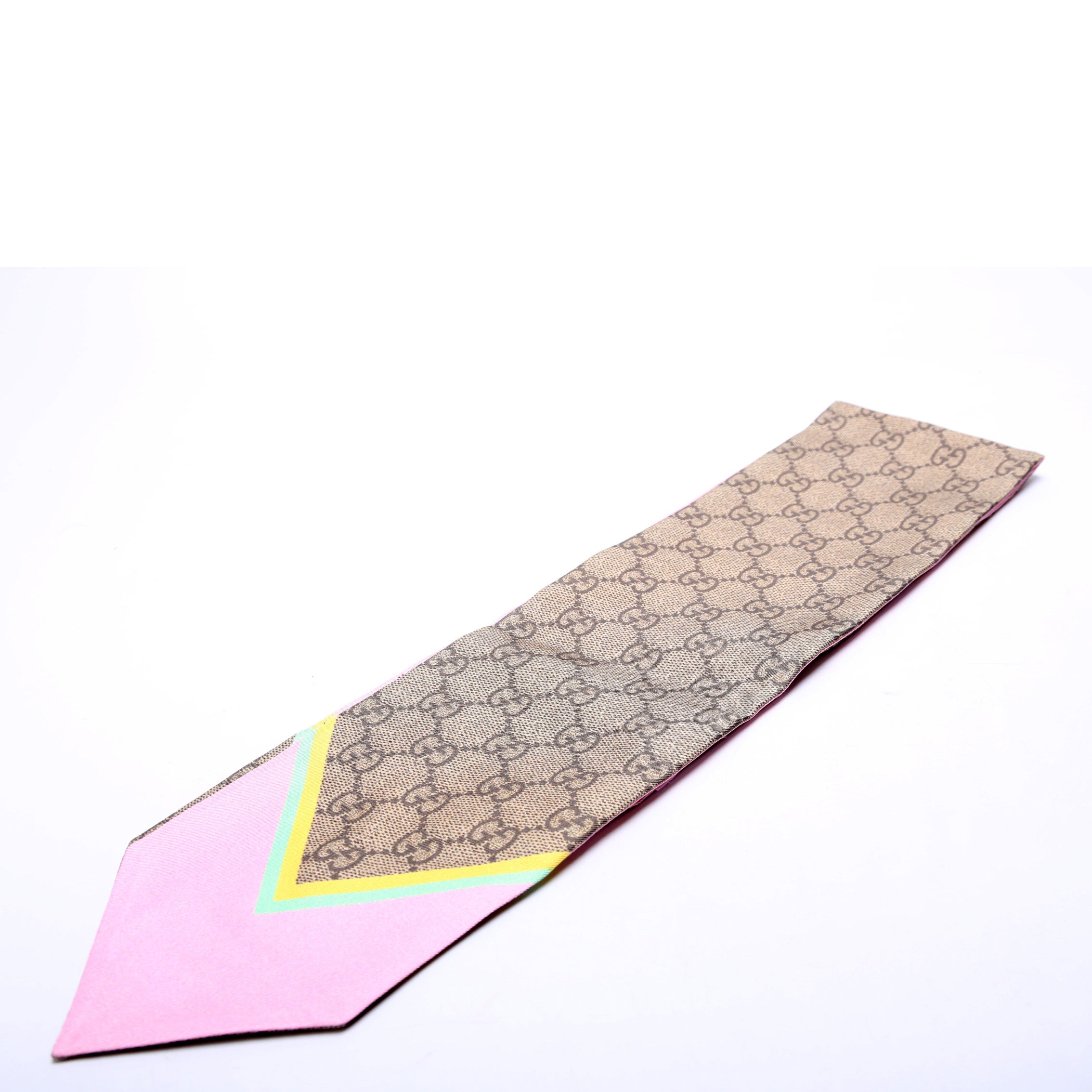 Gucci X Bananya Bandeau Silk Scarf Pink