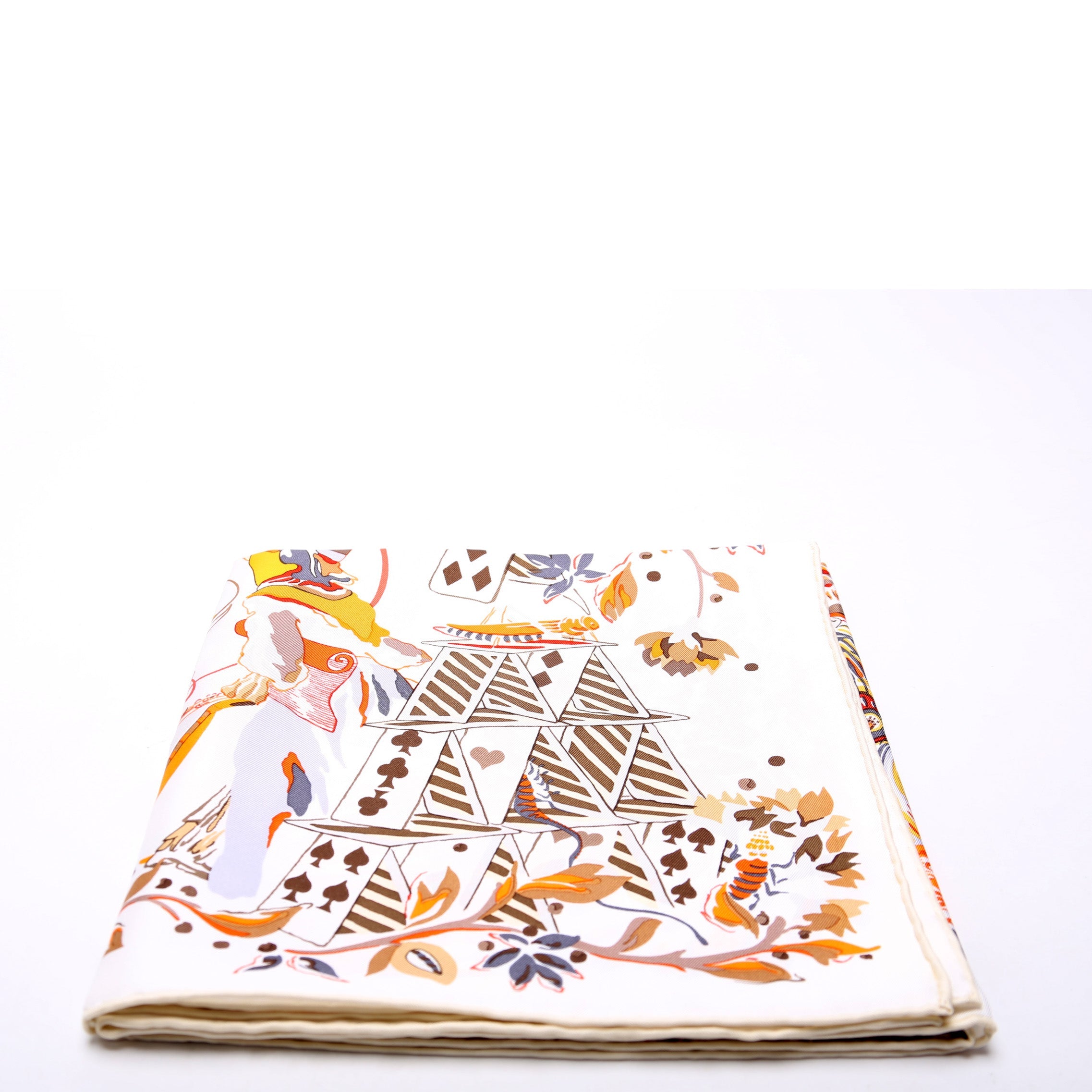Emilie Et Une Nuit 90 Silk Scarf Orange