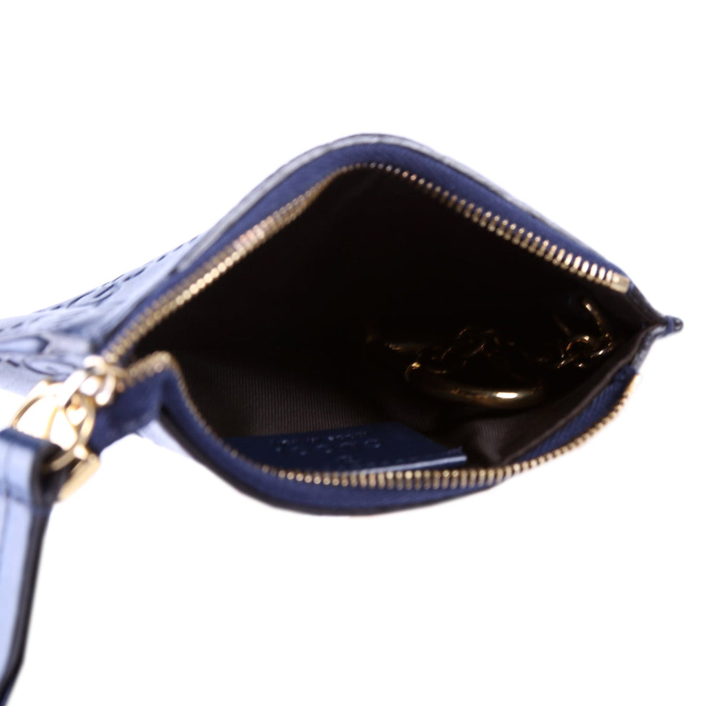 Gucci 447964 GG Leather Key Pouch Navy