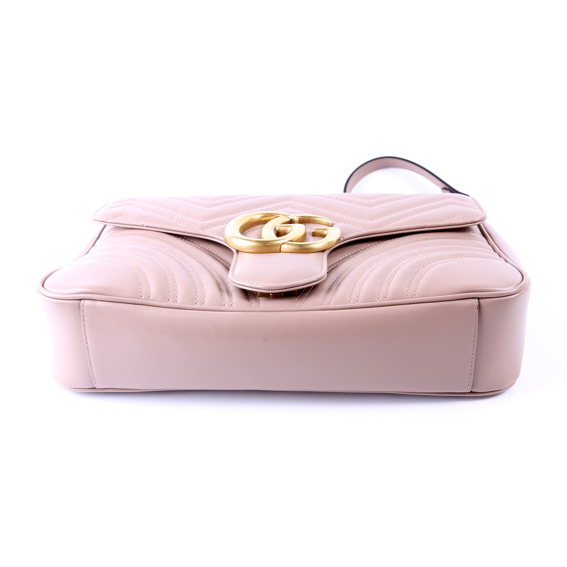 443496 Marmont Leather Shoulder Medium Mauve