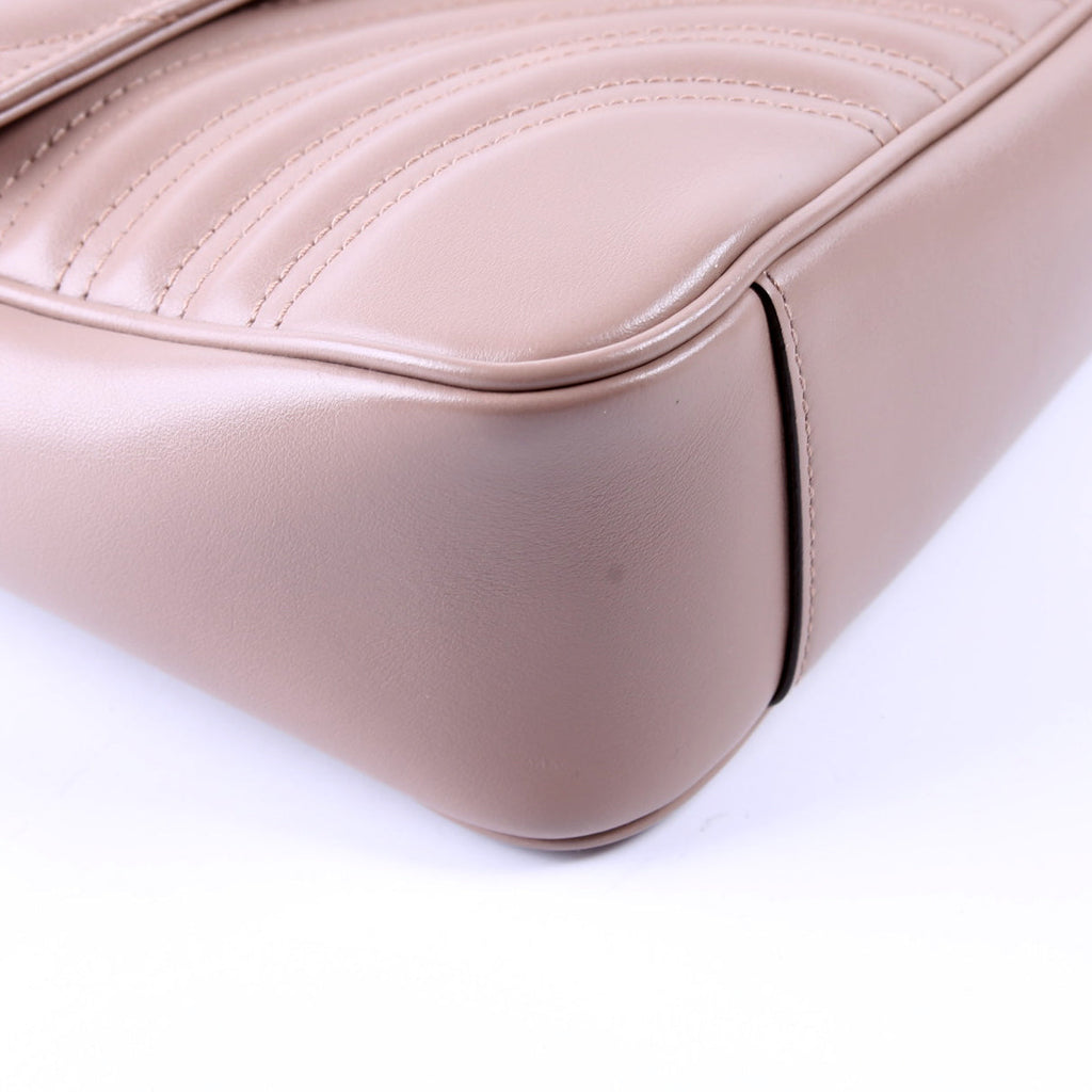 443496 Marmont Leather Shoulder Medium Mauve