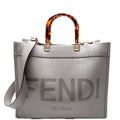 Fendi Sunshine Shopper Medium Leather Grey
