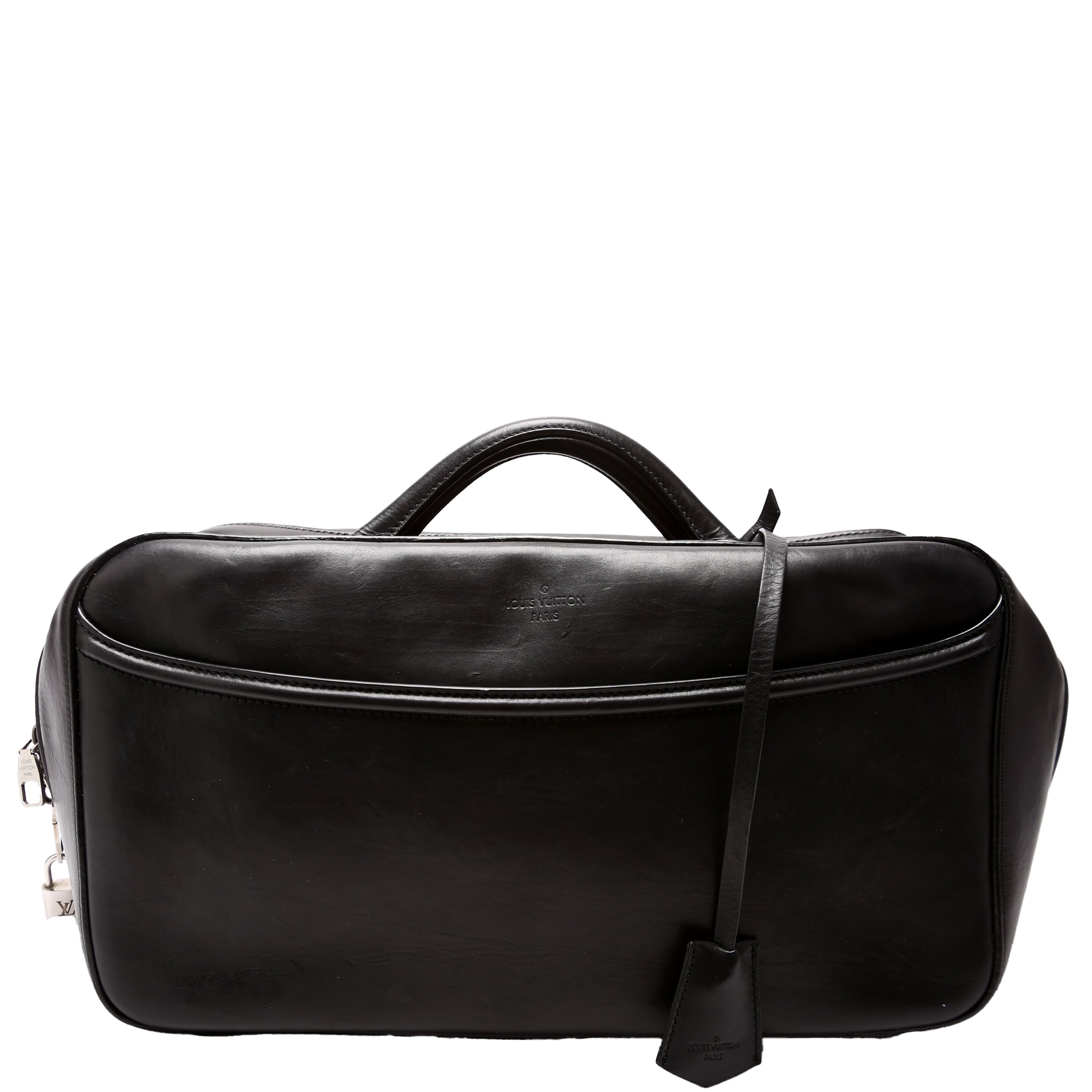 Frontier Leather Suitcase Black