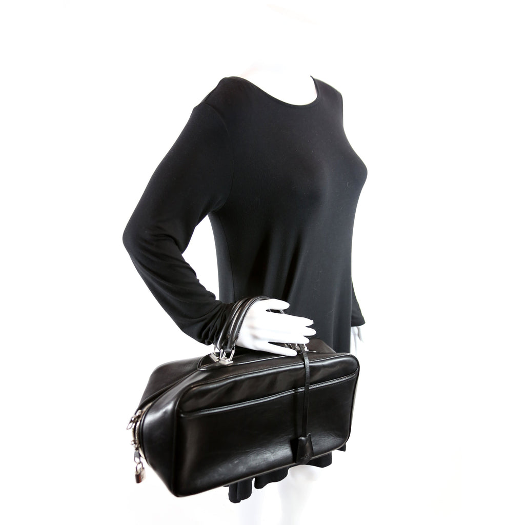 Frontier Leather Suitcase Black
