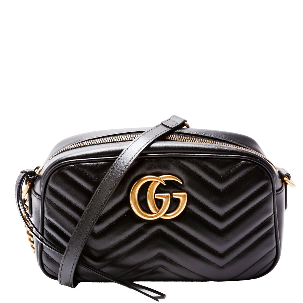 447632 Marmont Small Leather Camera Black