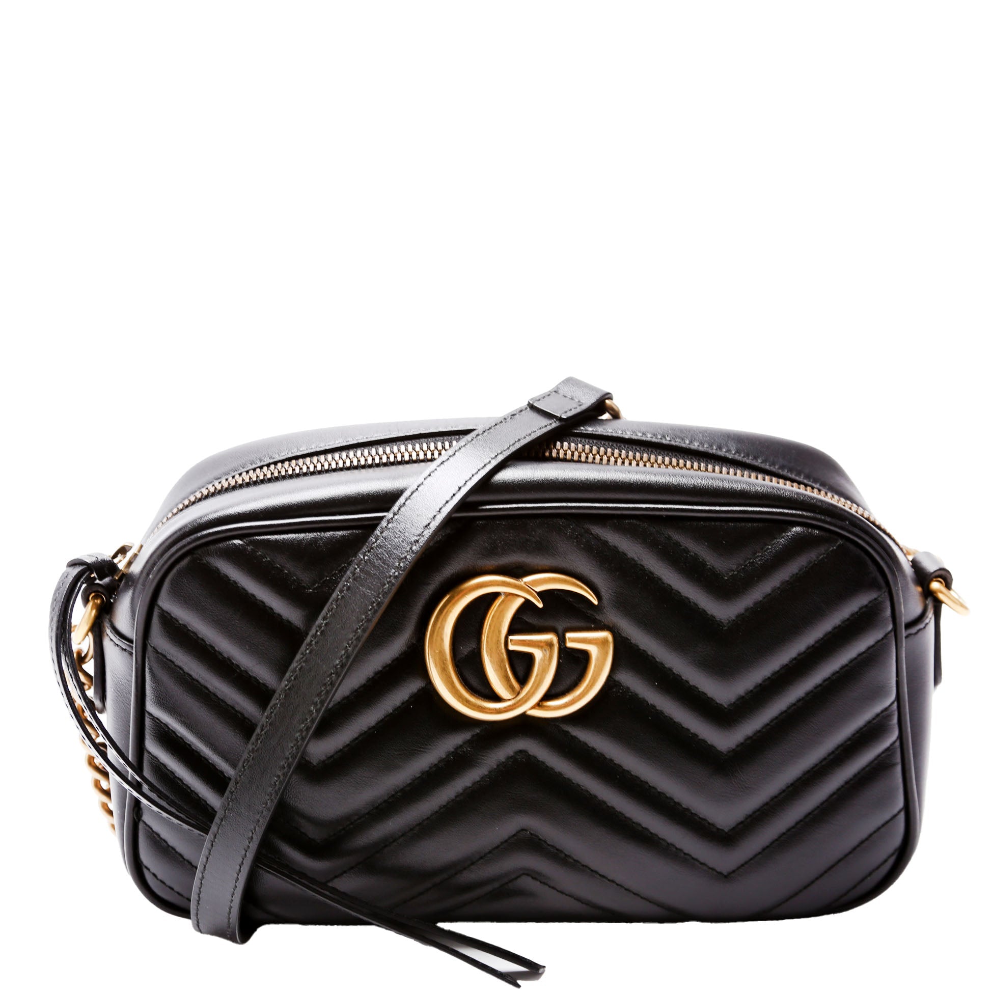 447632 Marmont Small Leather Camera Black