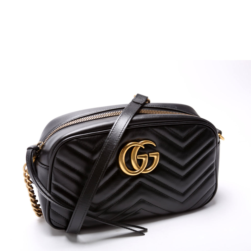 447632 Marmont Small Leather Camera Black