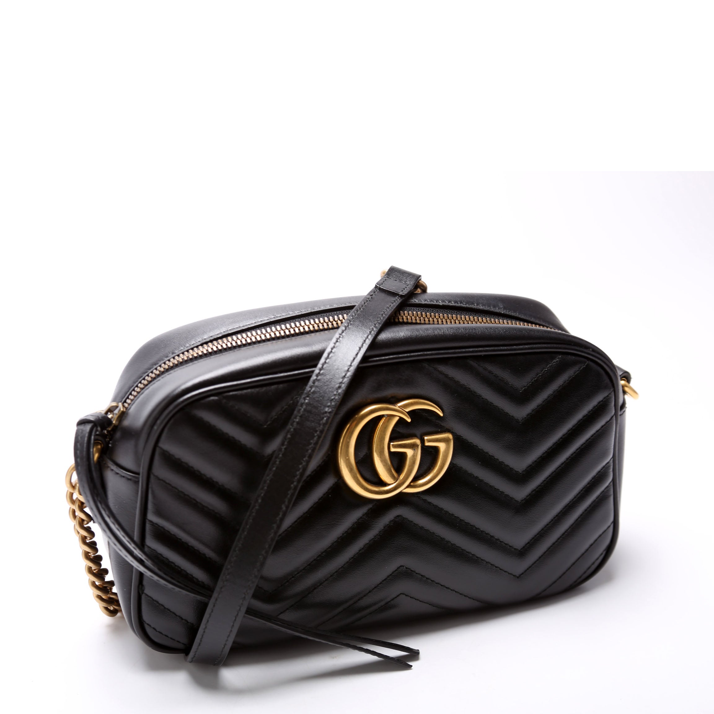 447632 Marmont Small Leather Camera Black