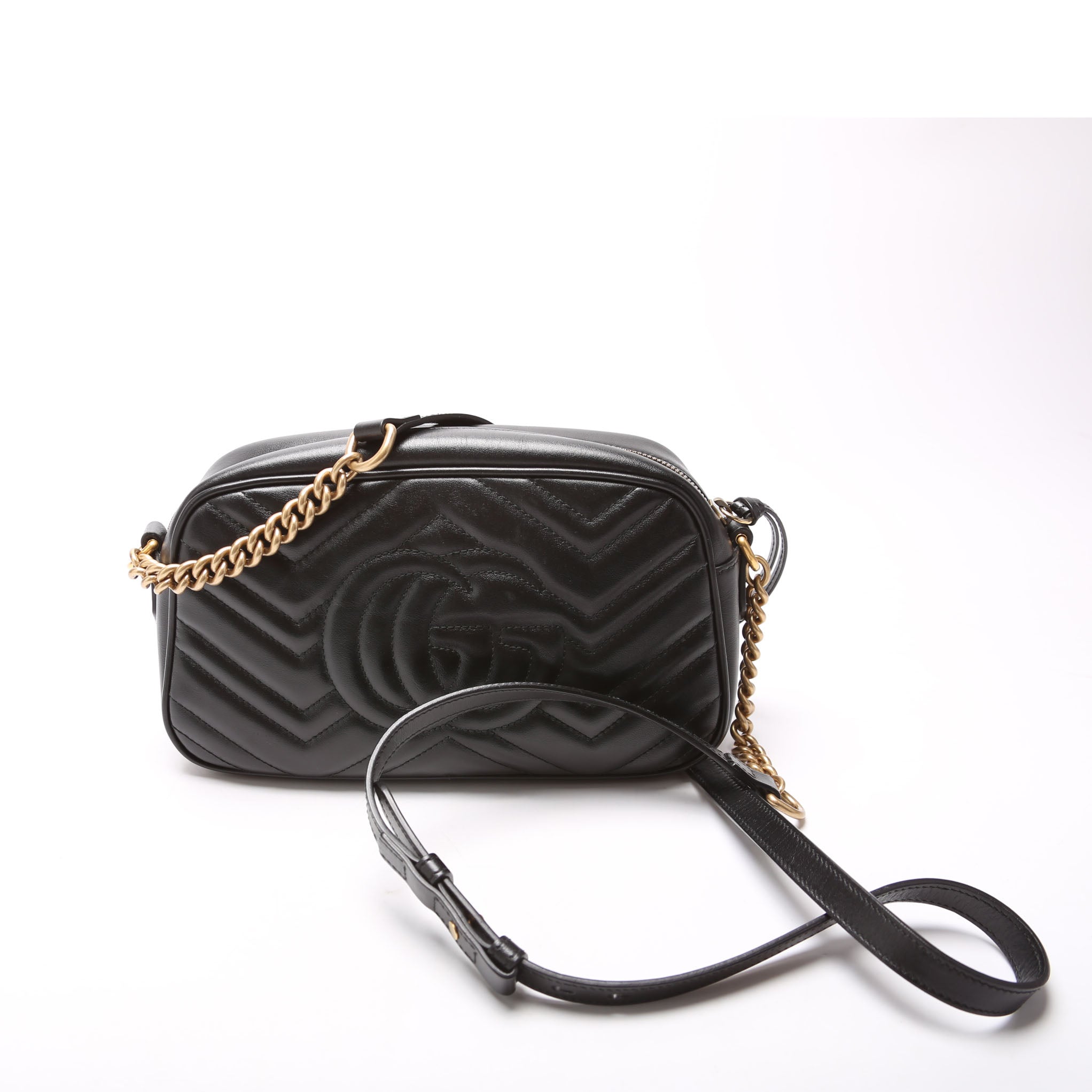 447632 Marmont Small Leather Camera Black