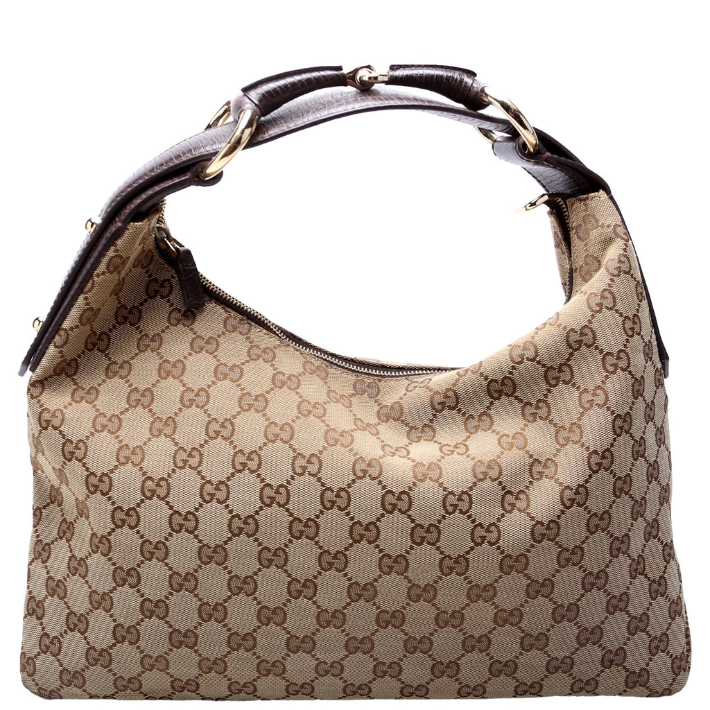 115867 Horsebit GG Canvas Hobo