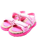 Dioract Tech Knit Jute Sandals Size 38 Pink