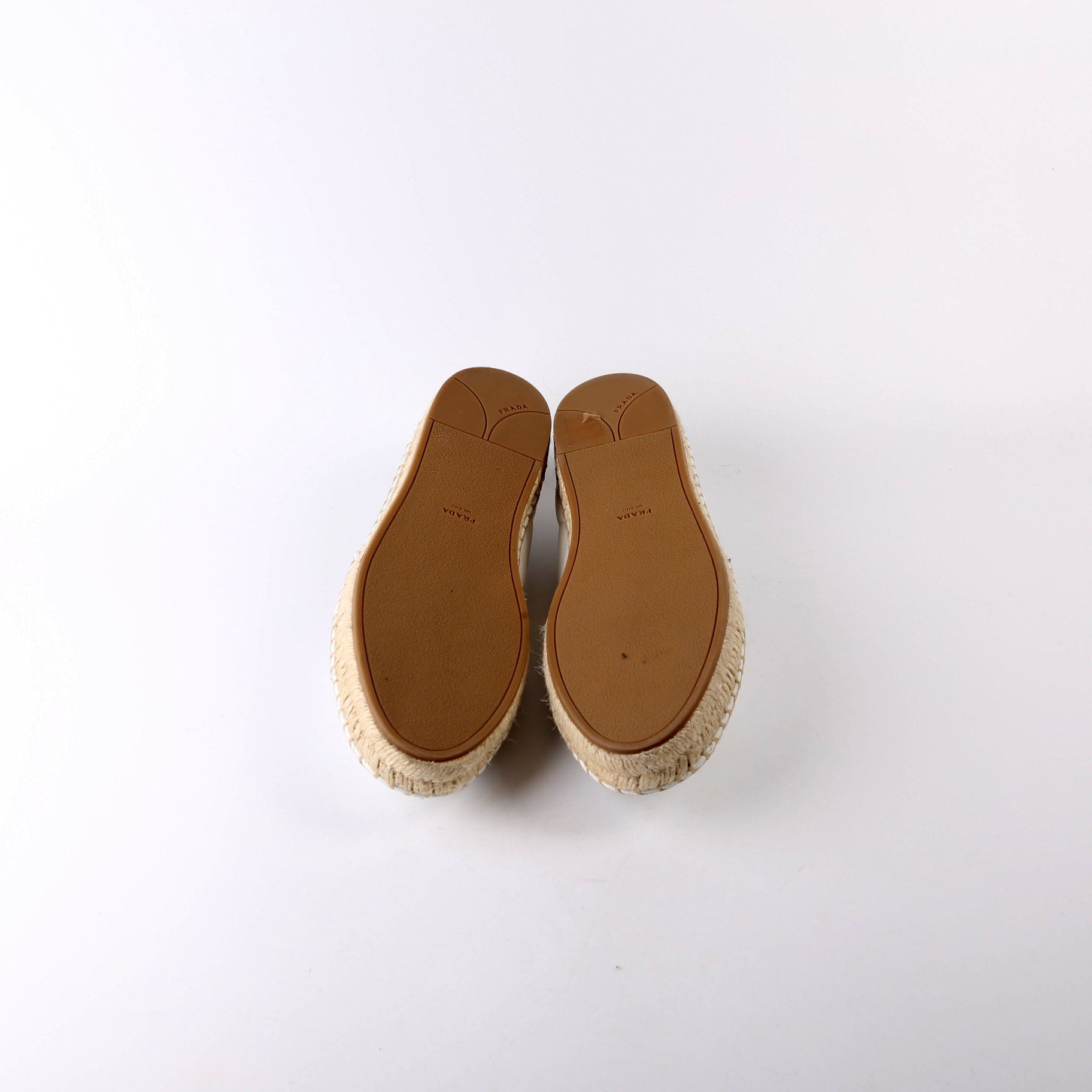 Triangle Quilted Leather Espadrilles Size 41