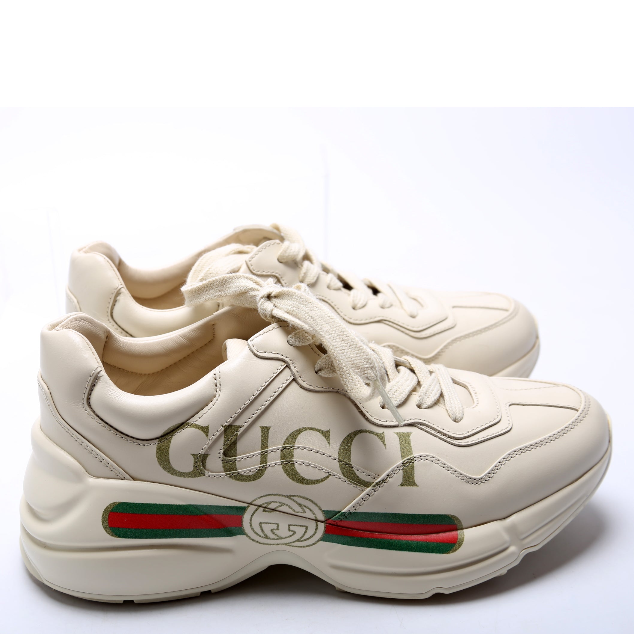 Rhyton Logo Sneakers Size 36.5 Cream