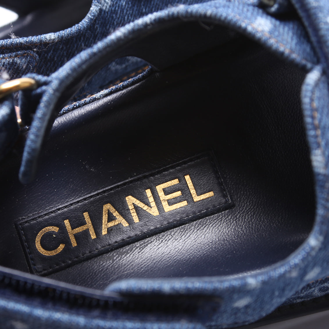 Denim CC Dad Sandals Size 38 Blue