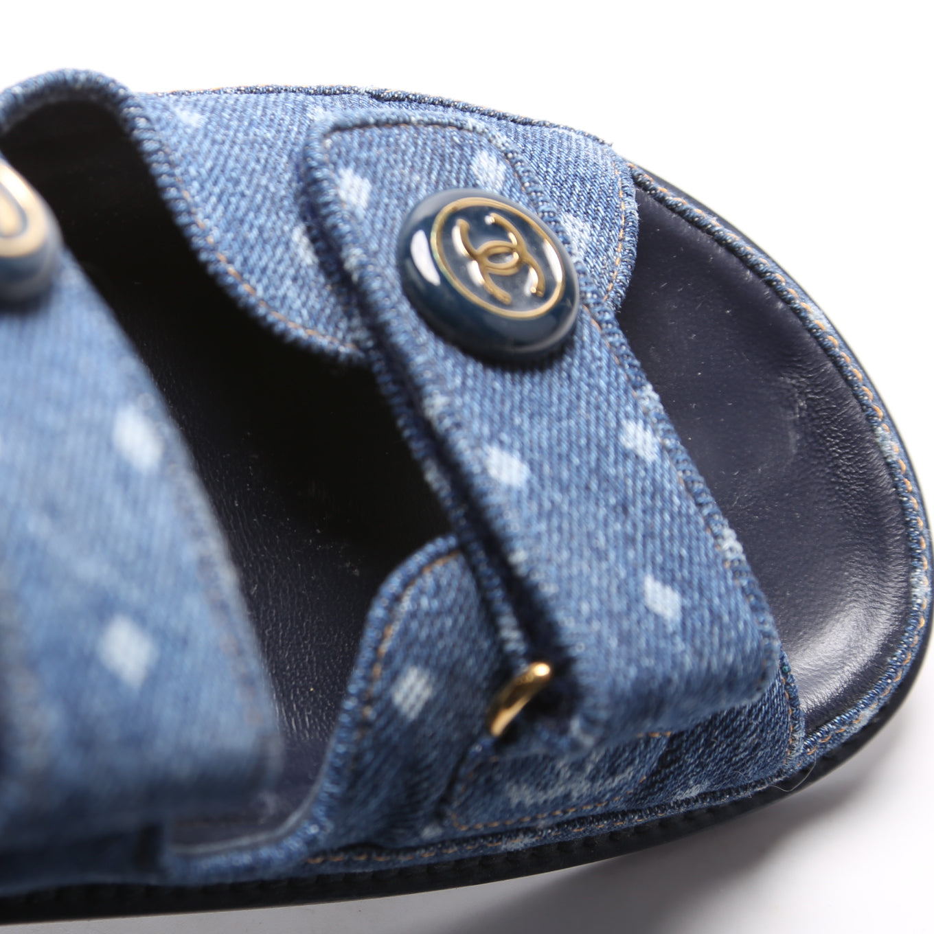 Denim CC Dad Sandals Size 38 Blue