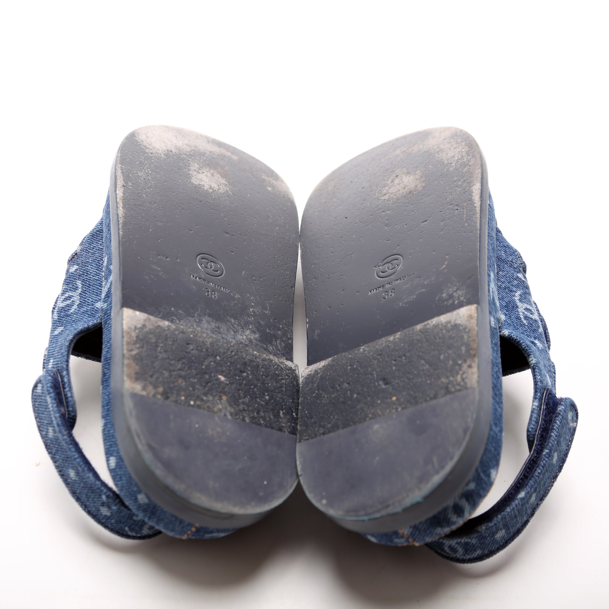 Denim CC Dad Sandals Size 38 Blue