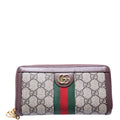 523154 GG Supreme Ophidia Zip Wallet Brown
