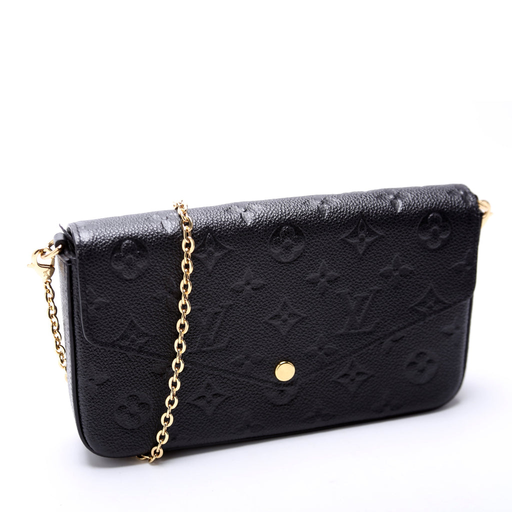 Pochette Felicie Empreinte Black