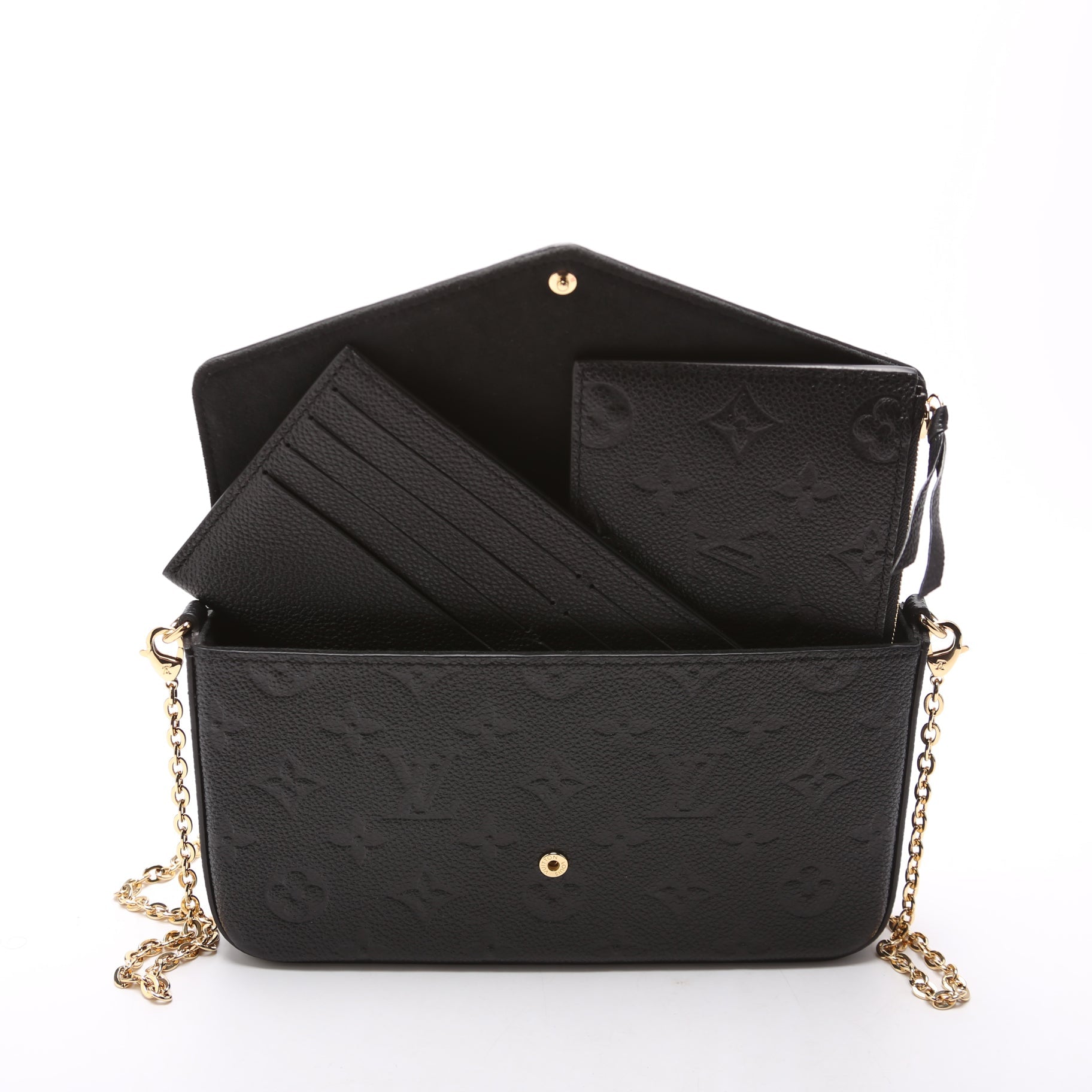 Pochette Felicie Empreinte Black