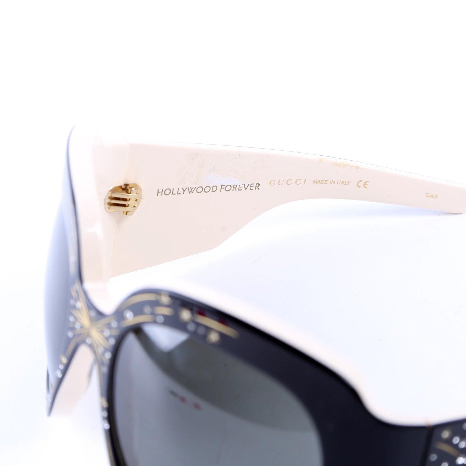 GG1093S Hollywood Forever Sunglasses Black/Cream