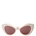 GG1095S 002 Cateye Crystal Sunglasses Cream