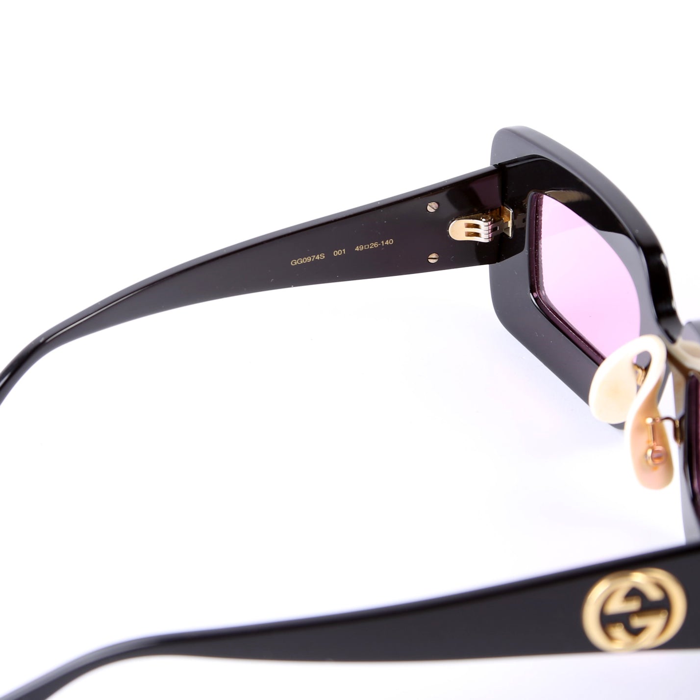 Gucci GG0974S 001 Sunglasses Black/Pink