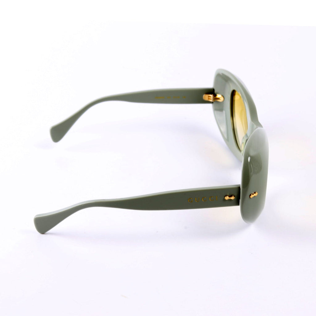 GG0990S 002 Cateye Sunglasses Green