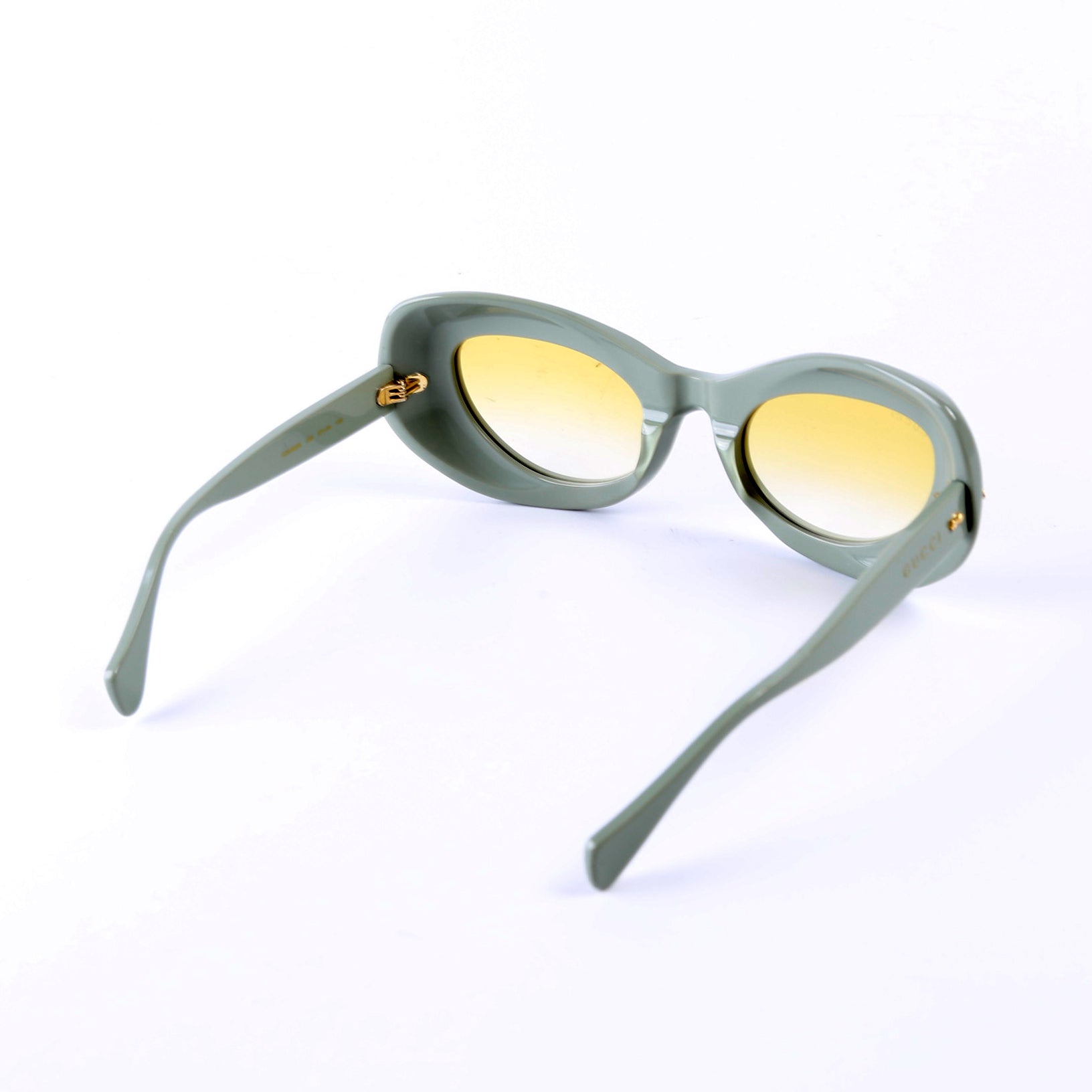 GG0990S 002 Cateye Sunglasses Green