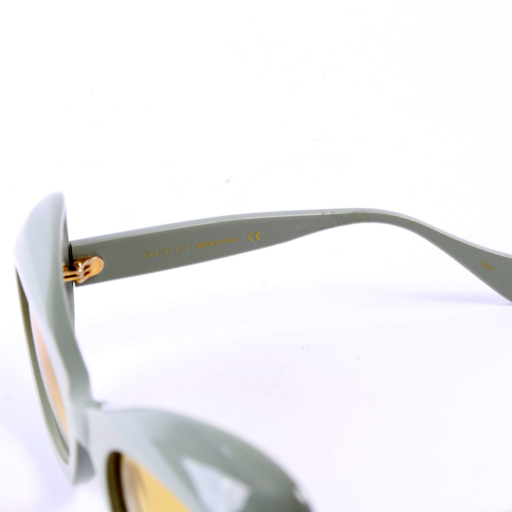 GG0990S 002 Cateye Sunglasses Green