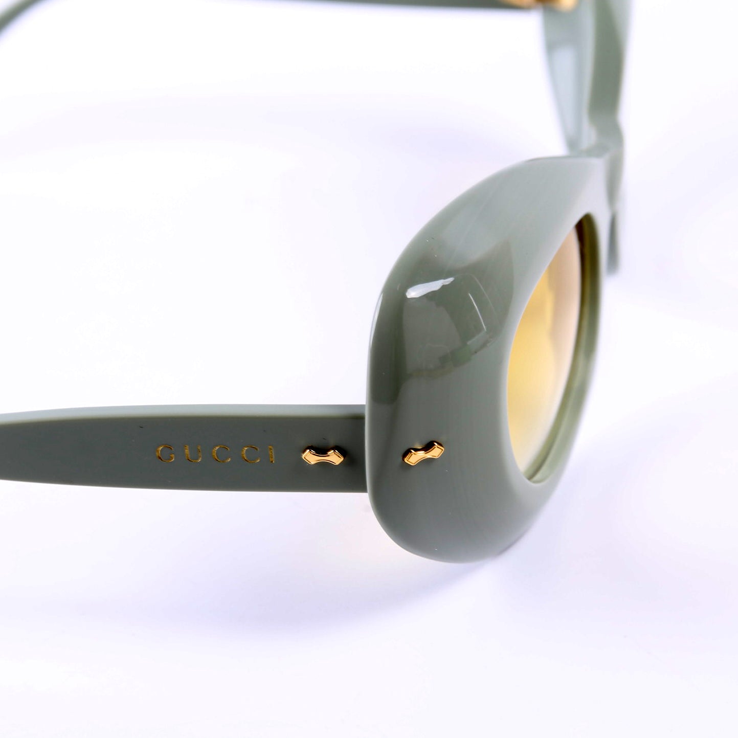 GG0990S 002 Cateye Sunglasses Green