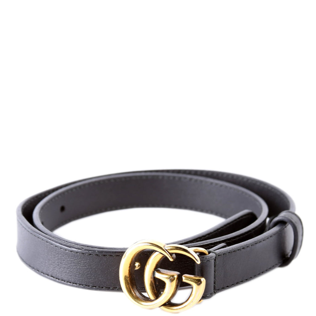 409417 GG Marmont Thin Belt Size 70/28 Black