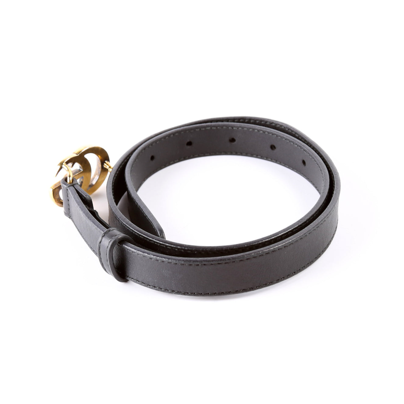 409417 GG Marmont Thin Belt Size 70/28 Black