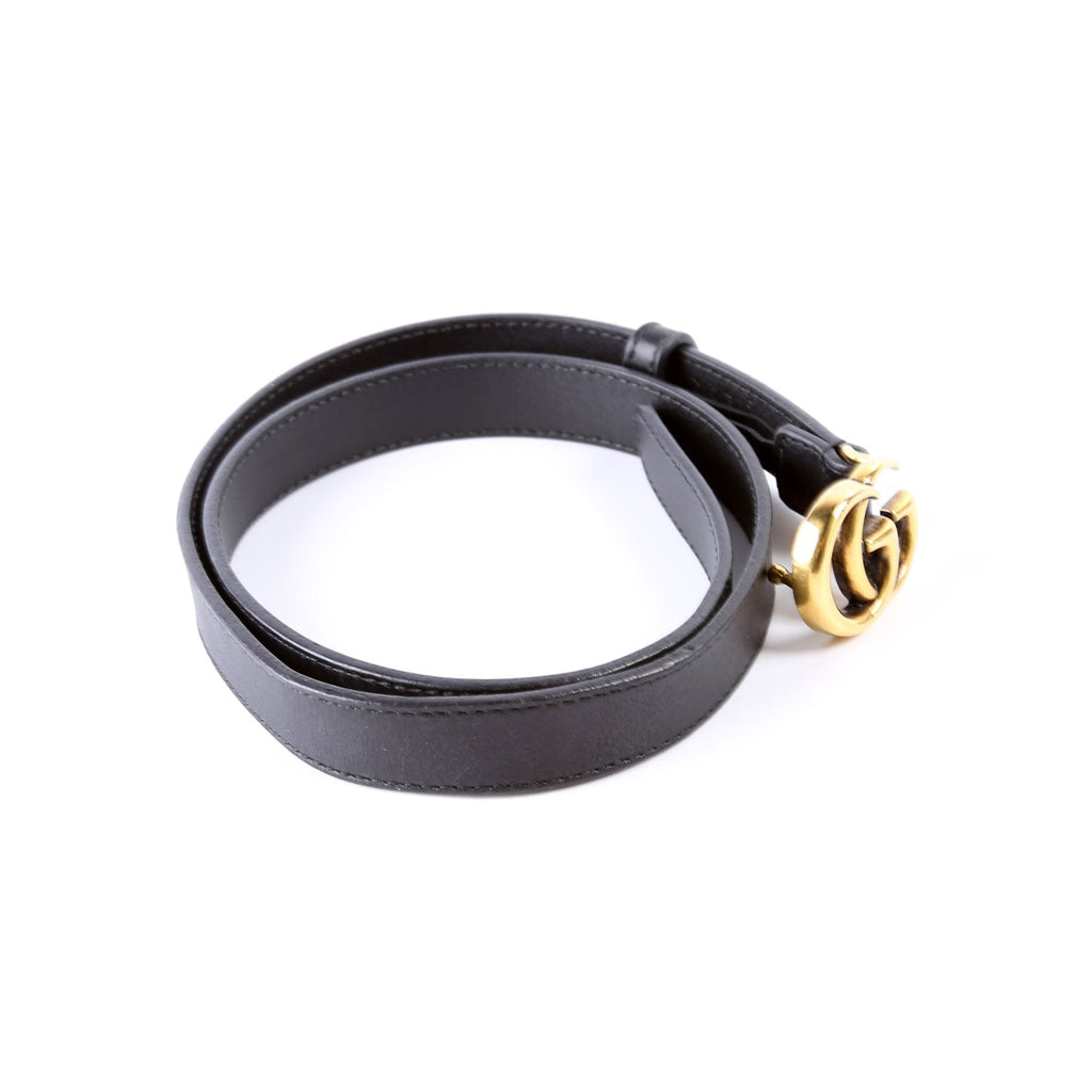 409417 GG Marmont Thin Belt Size 70/28 Black