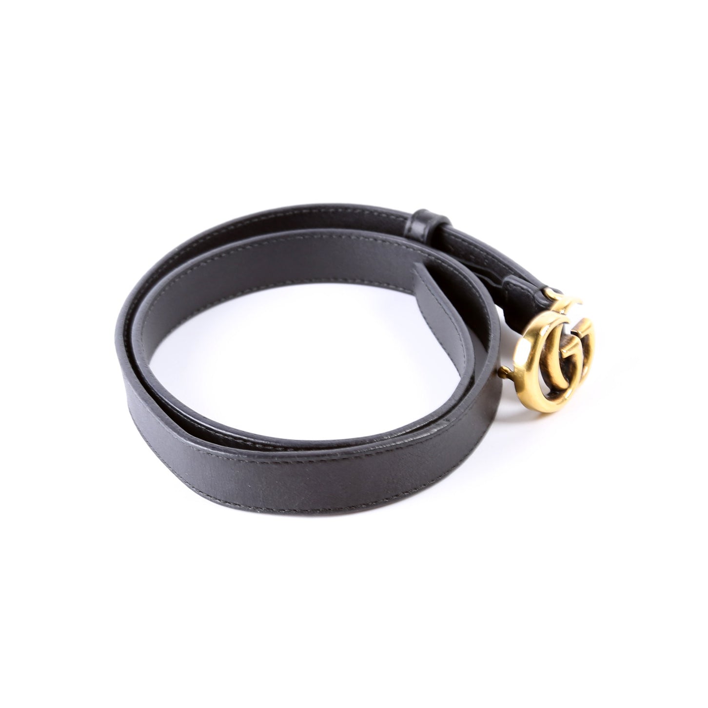 409417 GG Marmont Thin Belt Size 70/28 Black