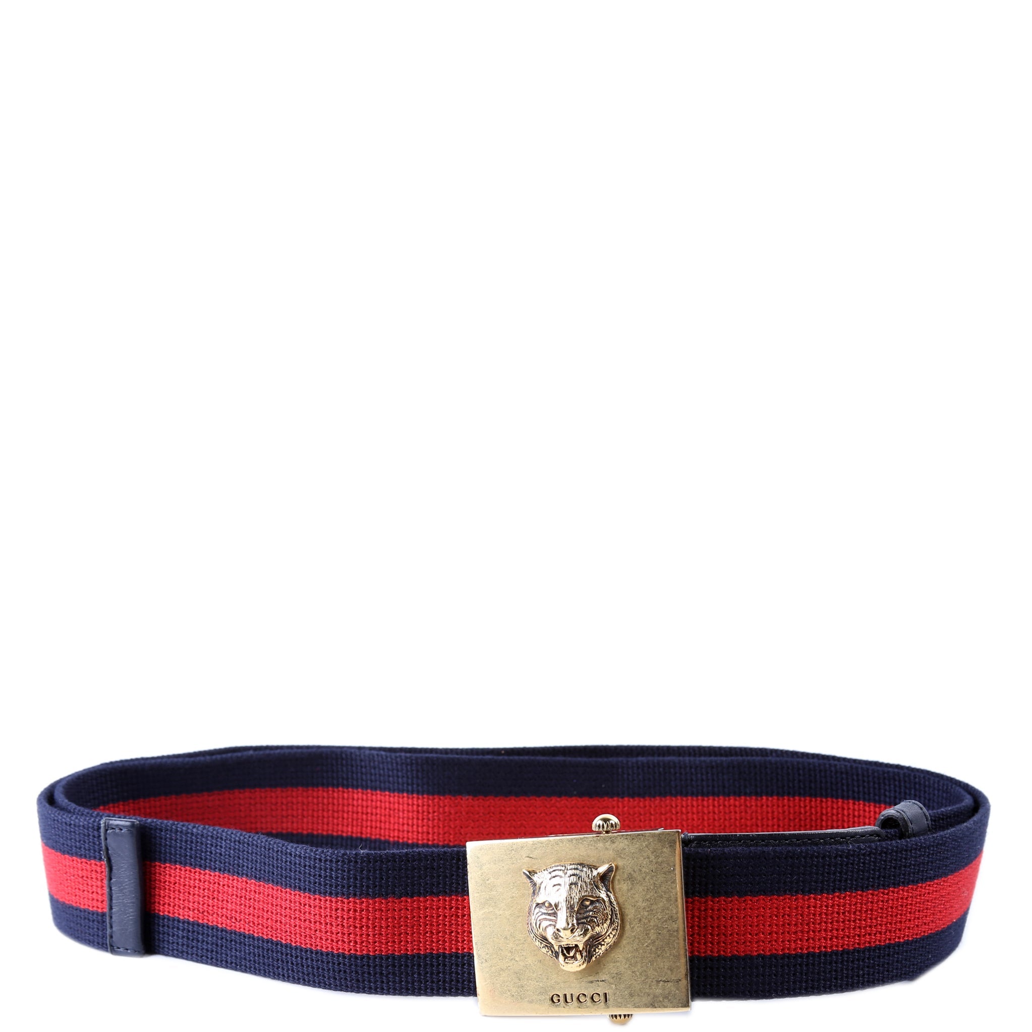 437498 Feline Buckle Web Canvas Belt Size 100/40 Red/Navy