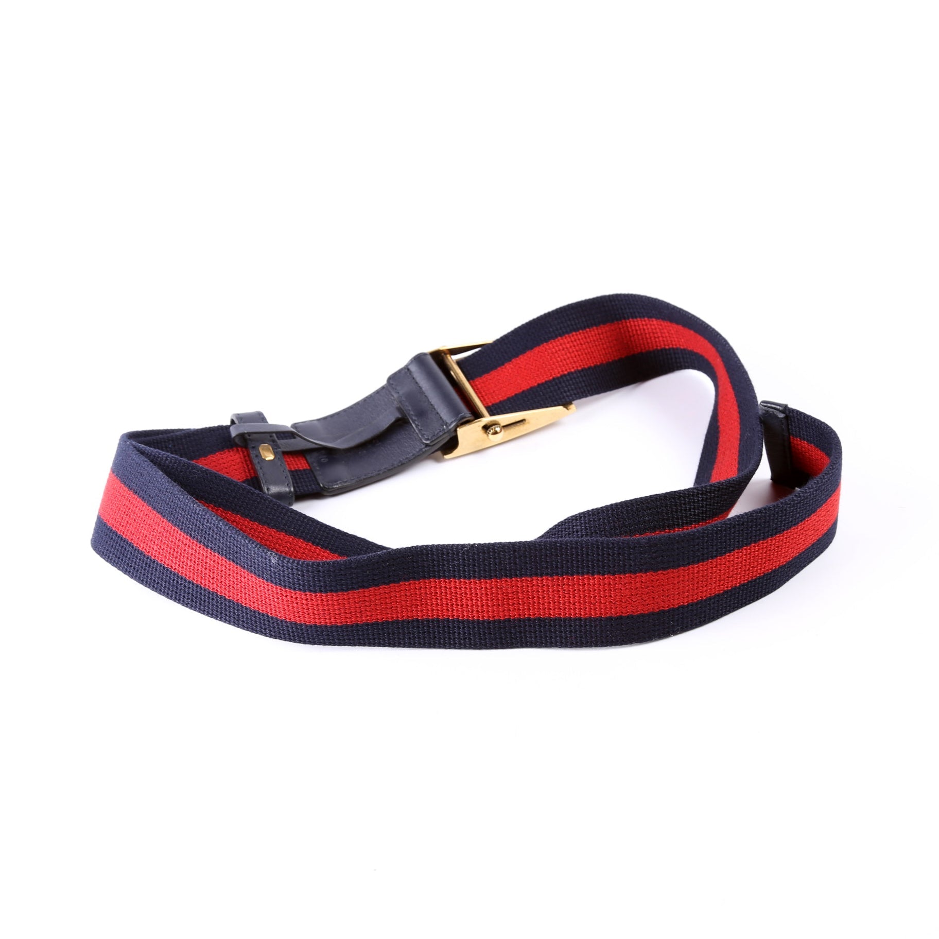 437498 Feline Buckle Web Canvas Belt Size 100/40 Red/Navy