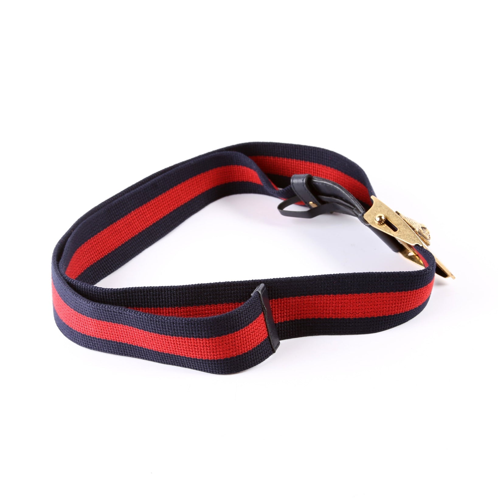 437498 Feline Buckle Web Canvas Belt Size 100/40 Red/Navy