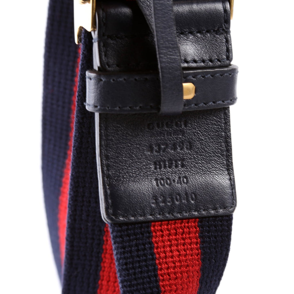 437498 Feline Buckle Web Canvas Belt Size 100/40 Red/Navy