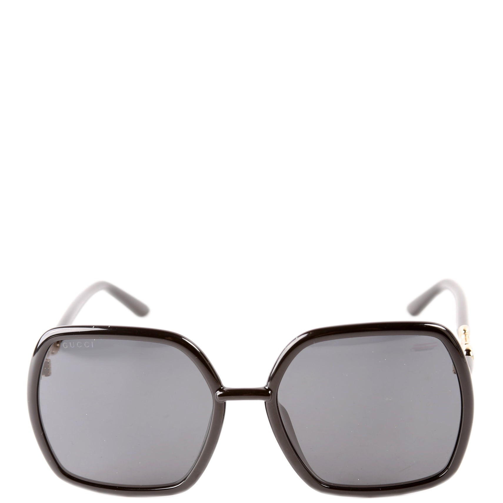 GG0890SA Oversized Square Horsebit Sunglasses Black