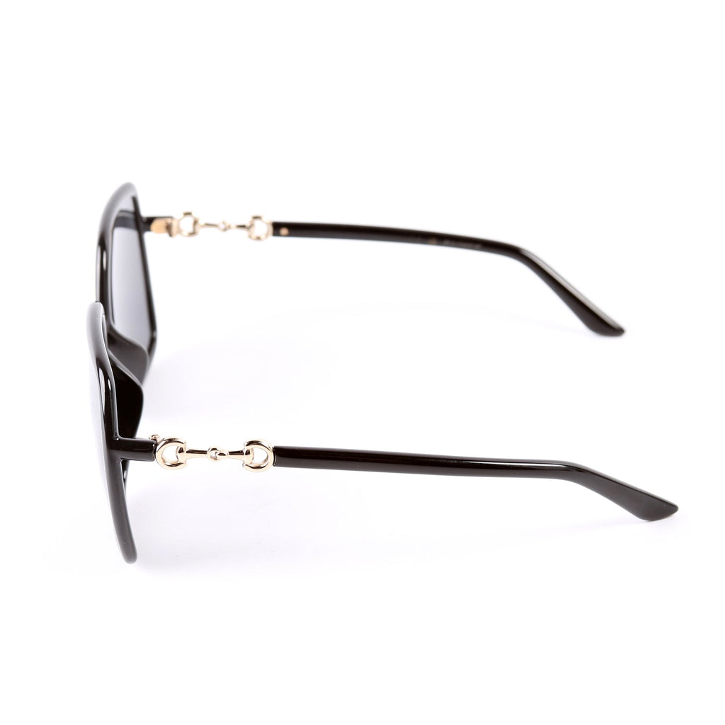 GG0890SA Oversized Square Horsebit Sunglasses Black
