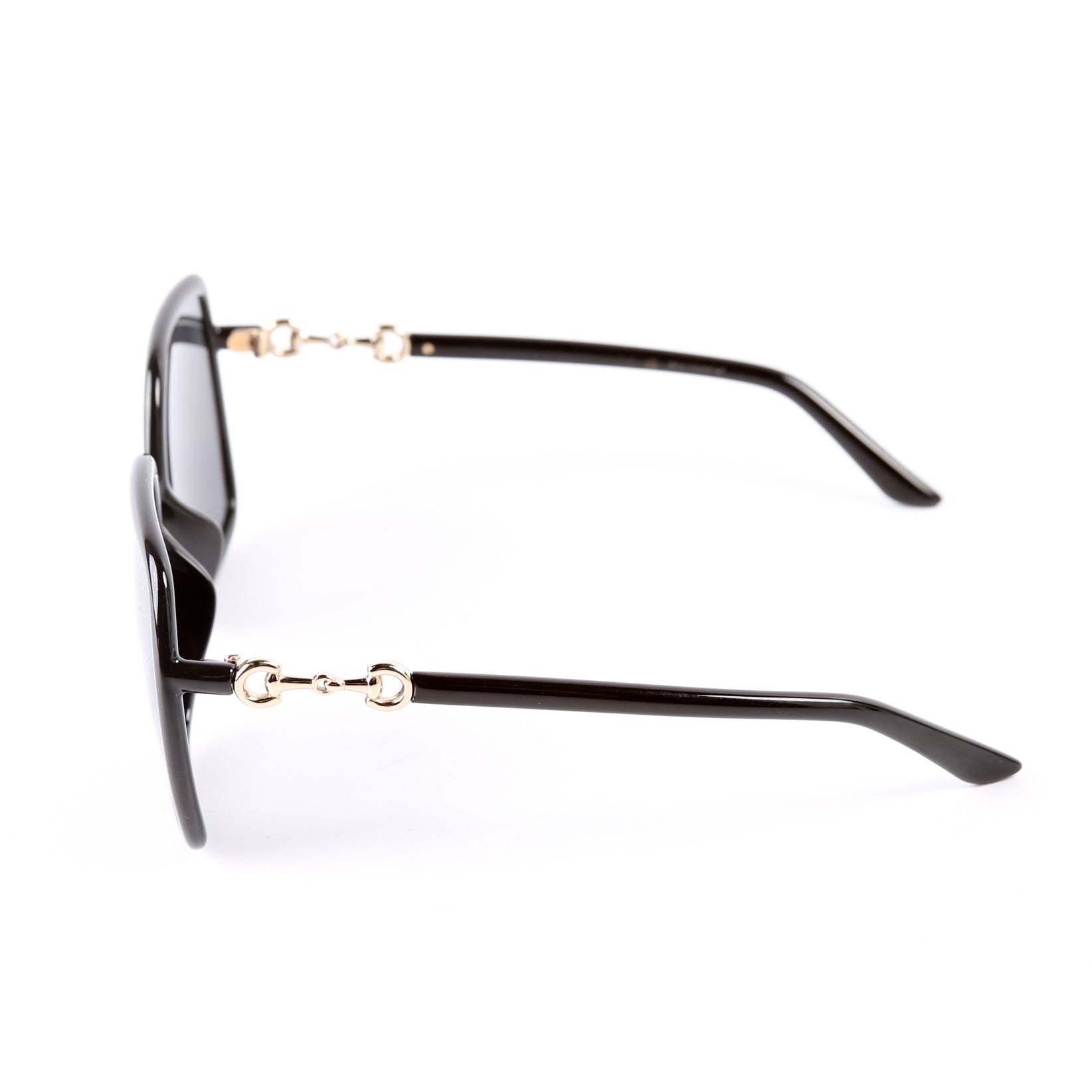 GG0890SA Oversized Square Horsebit Sunglasses Black